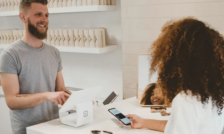 Person checking credit score on laptop