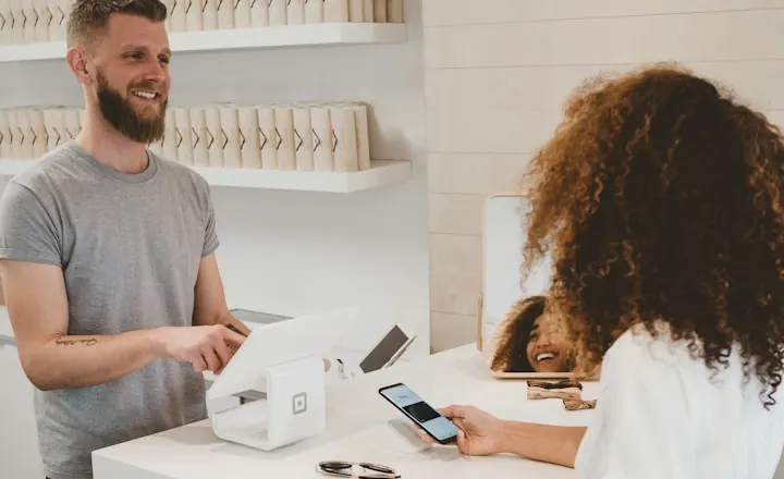 Person checking credit score on laptop